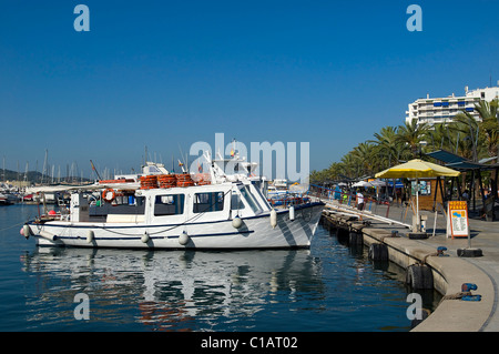 Boats in Harbour at San Antonio, Ibiza, Balearics, Spain Stock Photo