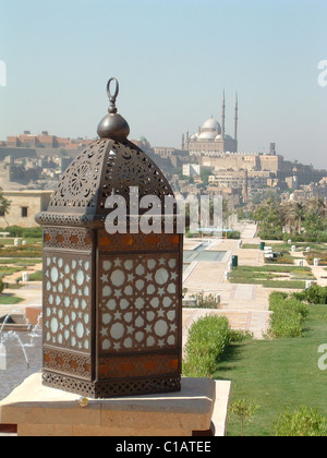 The Azhar Park in the old Islamic quarter of the inner city, providing much needed green space to a very dense inner city area. Stock Photo