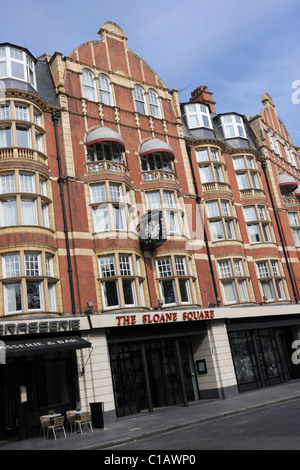 Portrait image of Royal Court theatre in Sloane Square. Stock Photo