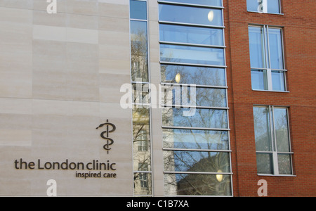 The London Clinic building on Devonshire Place and Marylebone Road London England UK Stock Photo