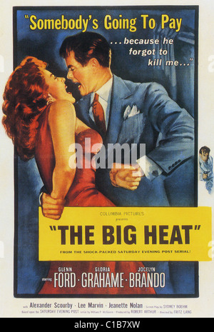 THE BIG HEAT Poster for 1953 Columbia film with Glenn Ford and Gloria Grahame Stock Photo