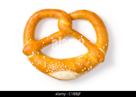 tasty pretzel on white background Stock Photo