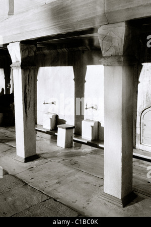 Ablution washing area of Blue Mosque in Sultanhamet in Istanbul in Turkey in Middle East Asia. Islam Islamic Muslim Religion Religious Culture Travel Stock Photo