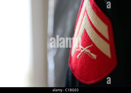 US, MARINE, INSIGNIA, SLEEVE, UNIFORM, MARINES, UNITED, STATES, MILITARY, AMERICAN, AMERICA, USA, Stock Photo