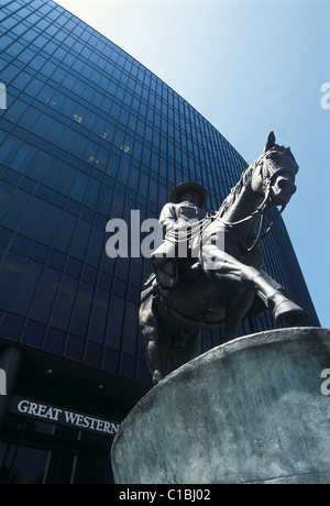 United States, California, Los Angeles, statue of Buffalo Bill in Beverly Hills Stock Photo