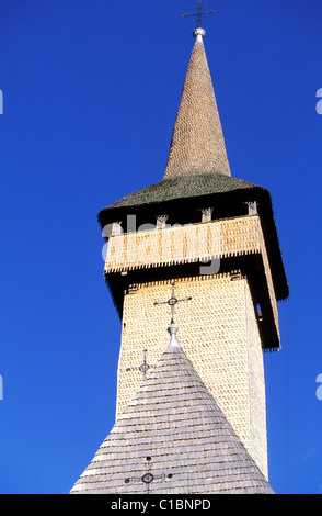 Romania, Maramures, the Carpathians, wooden church of Botiza village Stock Photo