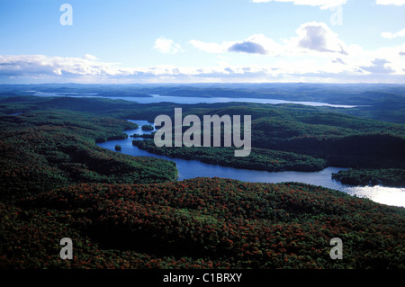 Canada, Quebec Province, La Verendrye Wildlife Reserve (aerial view) Stock Photo