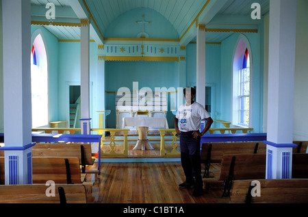 Canada Quebec Province La Verendrye Wildlife Reserve Christian Algonquian church of the village of Grand Lac (Big Lake) Victoria Stock Photo