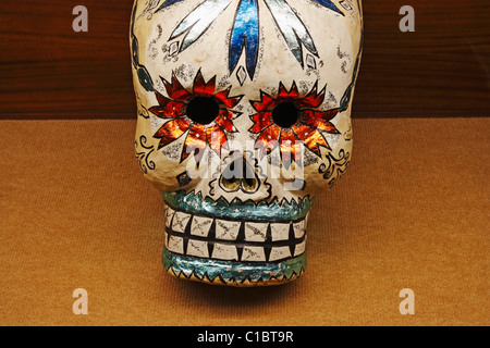 Painted skulls used during 'Dia de Los Muertos' (Day of the Dead) celebrations Stock Photo
