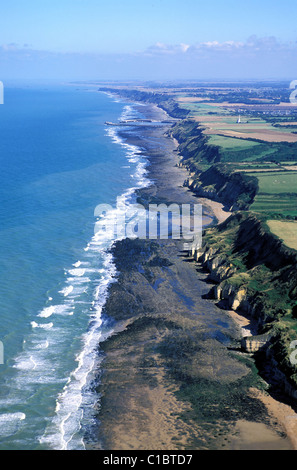 France Calvados Omaha beach one of the beaches of the Normandy landings during the Second World War towards Port en Bessin Stock Photo