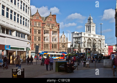 Fargate and High Street, Sheffield Stock Photo