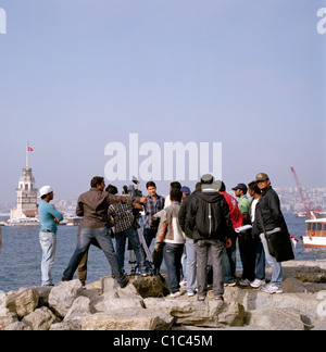Documentary Photography - A Bollywood film set in Istanbul in Turkey in Middle East Asia. Stock Photo