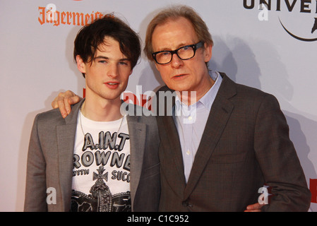 Tom Sturridge, Bill Nighy German Premiere of 'The Boat That Rocked' ('Radio Rock Revolution') at Kino Kulturbrauerei Berlin, Stock Photo