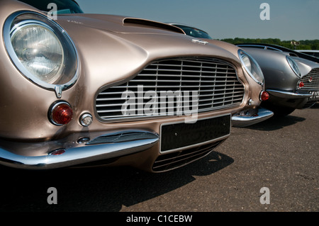 Close-up of Aston Martin classic motorcar. Stock Photo