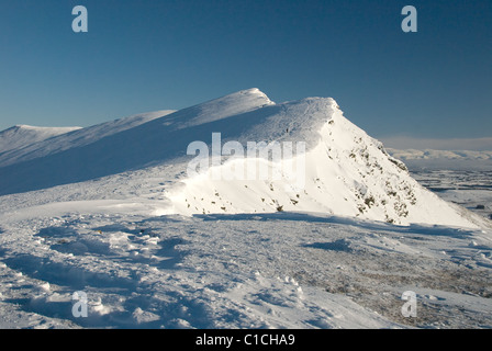 Blencathra summit ridge in winter in the English Lake District Stock Photo