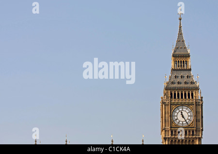 A view of part of The Houses of Parliament, including Big Ben Stock Photo