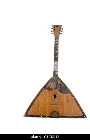 Musical instrument balalaika isolated a white background Stock Photo