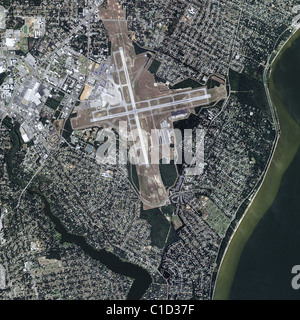 aerial view above Pensacola Gulf Coast Regional Airport Florida Stock Photo