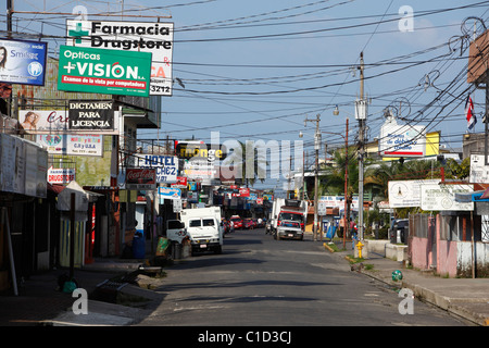 Street scene, Quepos, Costa Rica Stock Photo