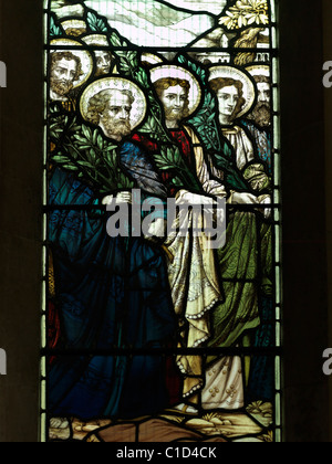 Epsom Surrey England Christchurch Stained Glass Window Stock Photo