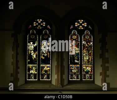 Epsom Surrey England Christchurch Stained Glass Window Stock Photo