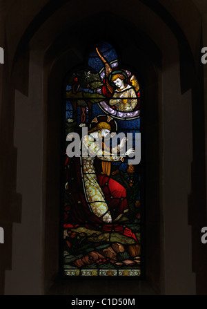 Epsom Surrey England Christchurch Stained Glass Window Stock Photo