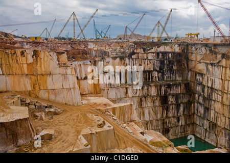 Enormous marble quarry in Estremoz, Portugal Stock Photo