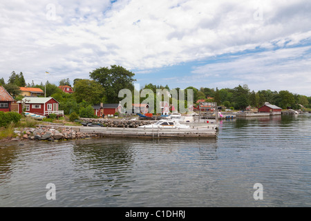 The village on Soderora island in the Archipelago of Stockholm, Sweden. Stock Photo