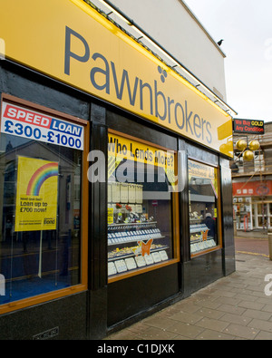 Pawnbroker's Shop lending sign Stock Photo