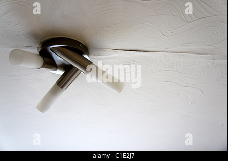 Water damaged ceiling, plaster, leak Stock Photo