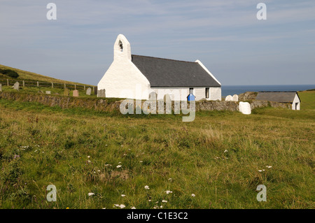 Mwnt The Church of the Holy Cross Cardigan Bay Ceredigion Wales Cymru UK GB Stock Photo