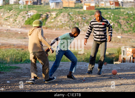 CHILDREN FOOTBALL BRIGHTON TOWNSHIP SOUTH AFRICA NEW BRIGHTON TOWNSHIP NEW BRIGHTON TOWNSHIP PORT ELIZABETH SOUTH AFRICA 01 Ju Stock Photo