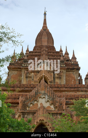 view of Htilominlo temple, southwest Bagan, Myanmar Burma