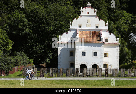 Poland, Lublin district, city of Kazimierz Dolny, old attics along the Vistula river Stock Photo