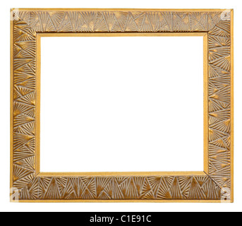 Picture gold frame with a decorative pattern Stock Photo