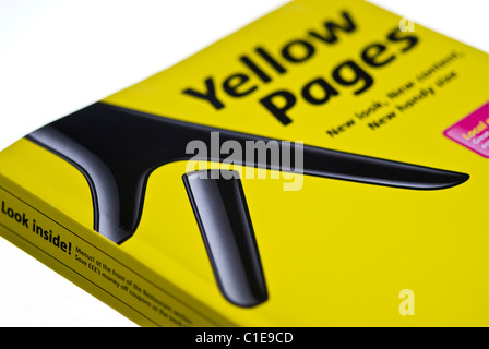 Yellow pages, business telephone directory. Stock Photo