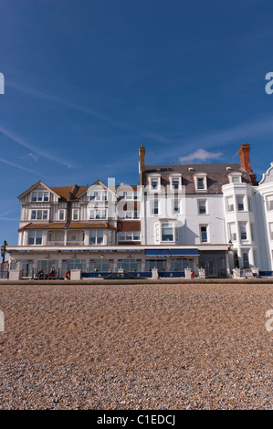 The Brudenell Hotel in Aldeburgh, Suffolk looking over the beach Stock ...