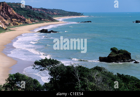 Brazil, Paraiba state, South of Joao Pessoa, the Tambaba beach Stock Photo