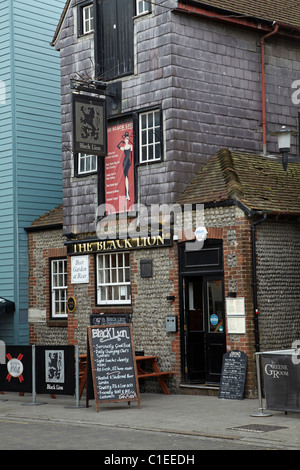 The Black Lion Pub, The Lanes, Brighton, East Sussex, England, United Kingdom Stock Photo