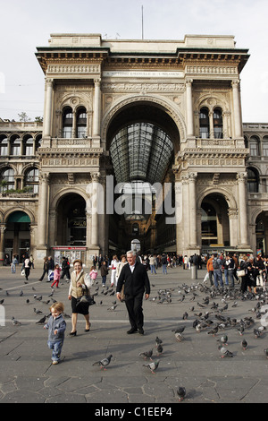 Italy, Milan, piazza Duomo, the entrance of the Vittorio Emanuele II gallery Stock Photo