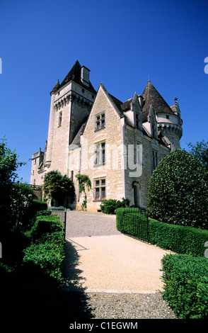 France, Dordogne, Dordogne valley, castle of Milandes near Beynac Stock Photo