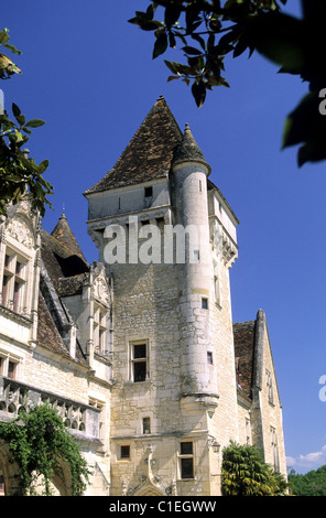 France, Dordogne, Dordogne valley, Milandes castle near Beynac Stock Photo