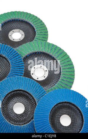 Abrasive disk for grinder isolated on white background Stock Photo
