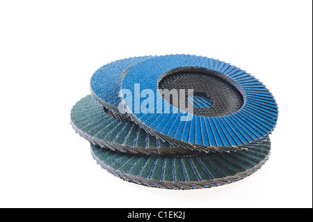 Abrasive disk for grinder isolated on white background Stock Photo