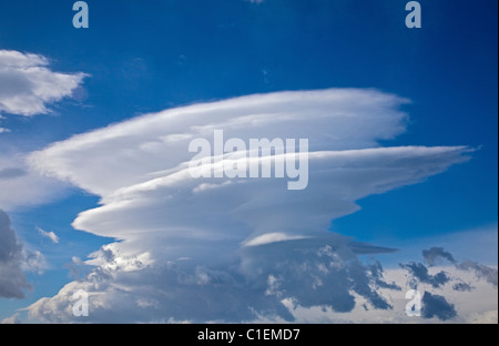 Lenticular Clouds over South Georgia, Southern Ocean Stock Photo