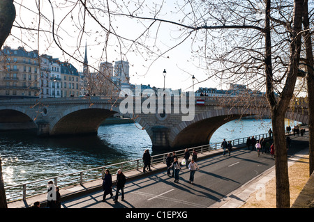 Spring time in Paris, Le Marais neighborhood, France. Stock Photo