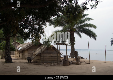 Ubangi River ,Betou ,Republic of the Congo Stock Photo