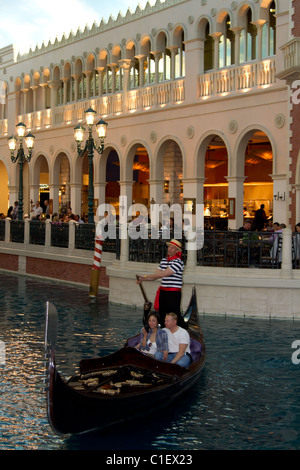 gondola  ride tourist venetian las vegas Stock Photo