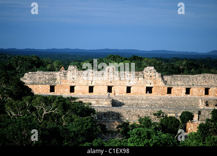 Mexico, Yucatan State, Mayan site of Uxmal, the nun's Quadrilateral Stock Photo