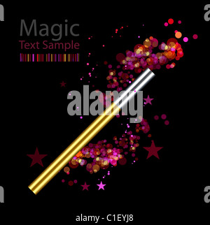 Beautiful vector magic background with wand